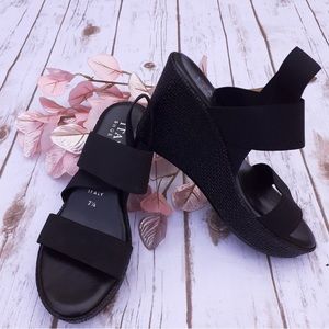Italian Shoemakers Black Wedges